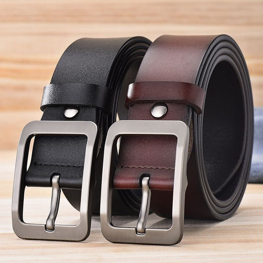 Men's Leather Belt Pin Buckle Simple Basic Casual Fashion Accessories