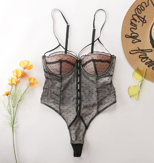 Women's Lingerie Sheer Mesh Bodysuit