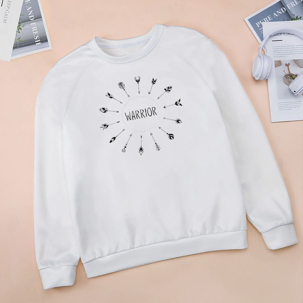 Women's Warrior Arrows Letter Print Sweatshirt Pullover