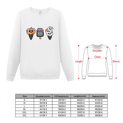 Women's Pumpkin Ghost Halloween Print Sweater Heavy Cotton Round Neck Long Sleeve Pullover Comfortable Casual Fashion