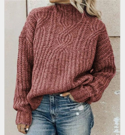 Women's Mohair Knitted High Neck Jumper