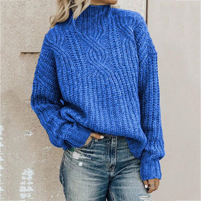 Women's Mohair Knitted High Neck Jumper