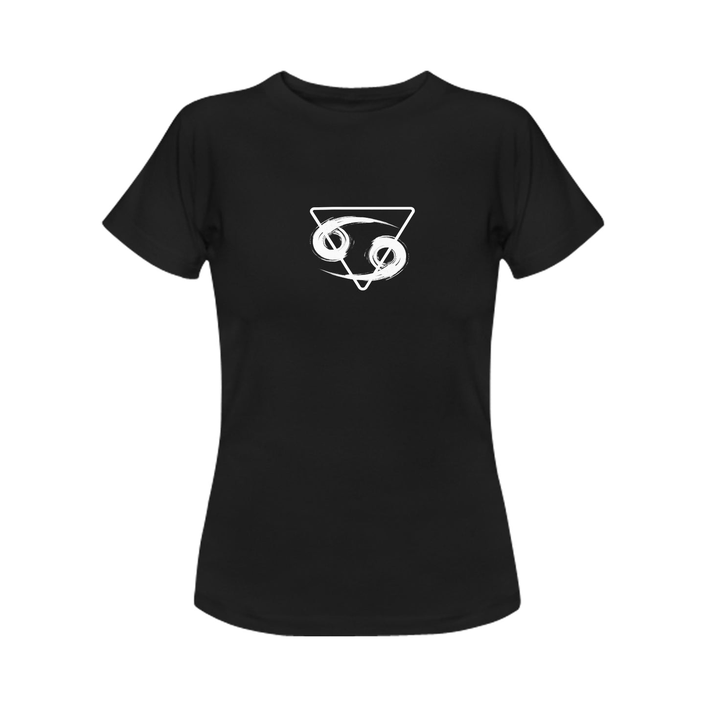 TABOO TIDE Women's Cancer Zodiac Star Sign with Water Element Symbol Cotton T-shirt