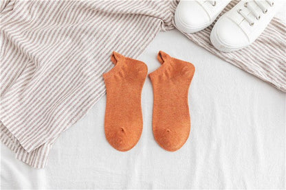 Women's Cotton Ankle Socks Embroidered Funny Face Expression 1 Pair