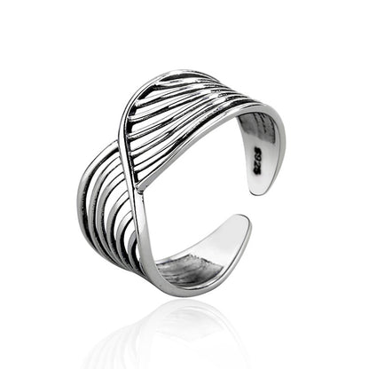 Women's Mobius Wave Ring S925 Sterling Silver Jewellery