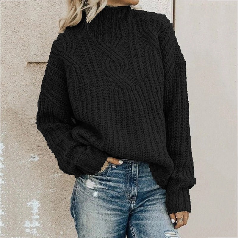 Women's Mohair Knitted High Neck Jumper