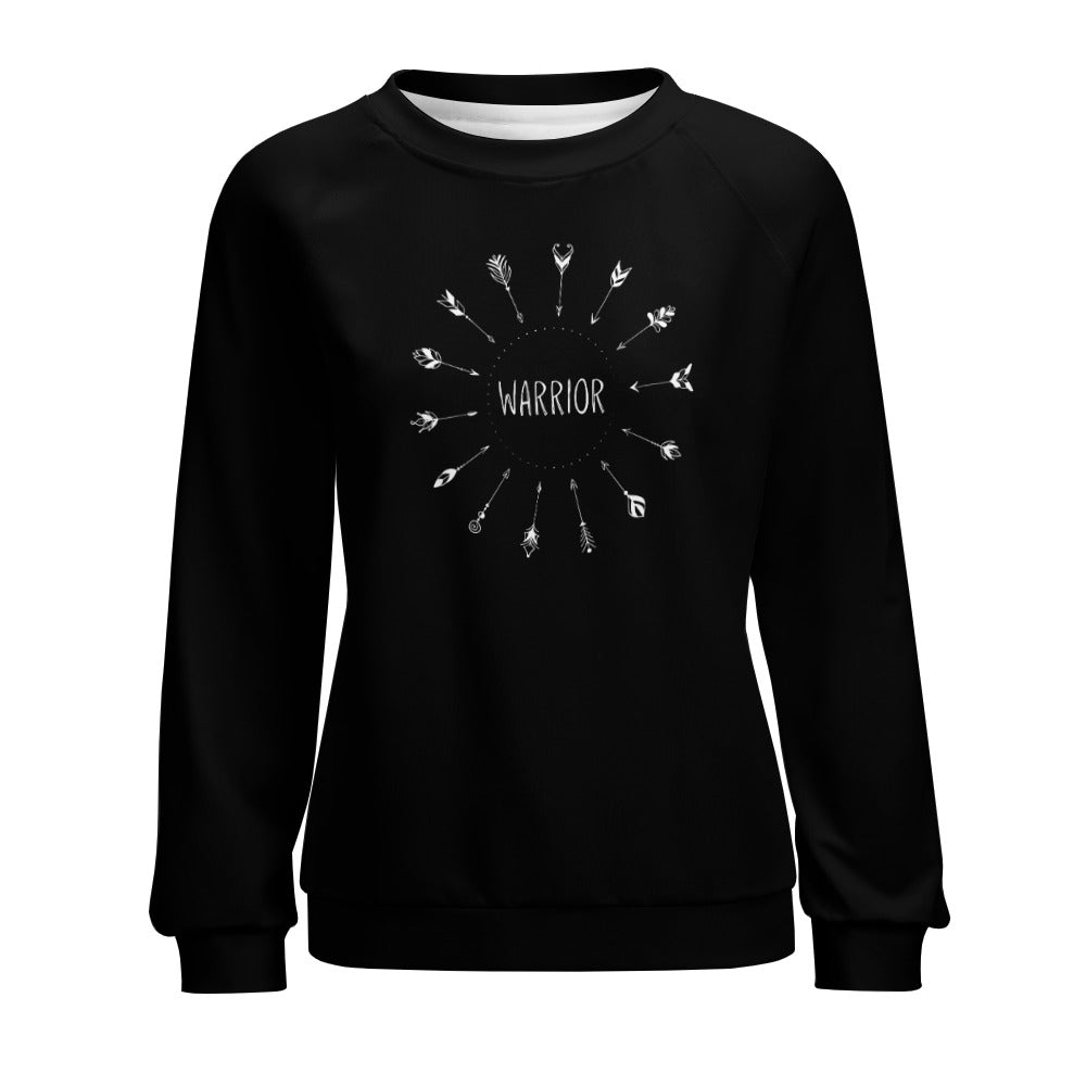 Women's Warrior Arrows Letter Print Sweatshirt Pullover