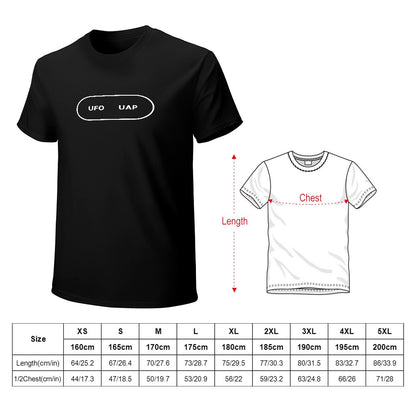 Men's UFO UAP Letter Print Cotton T-shirt