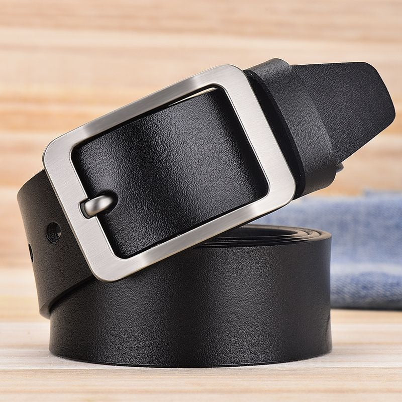 Men's Leather Belt Pin Buckle Simple Basic Casual Fashion Accessories