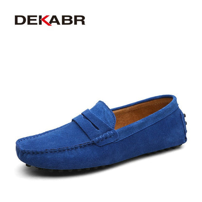 Men's Moccasins Loafers High Quality Genuine Leather Shoes Flat Lightweight Footwear