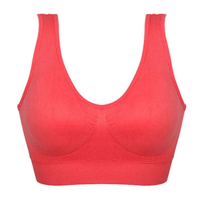 Women's Sport Fitness Yoga Running Padded Wireless Crop Tops Bra