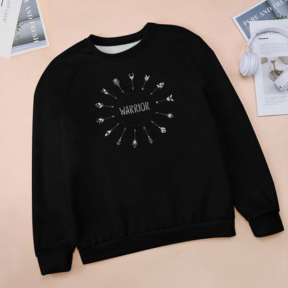 Women's Warrior Arrows Letter Print Sweatshirt Pullover