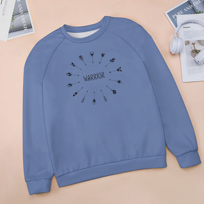 Women's Warrior Arrows Letter Print Sweatshirt Pullover