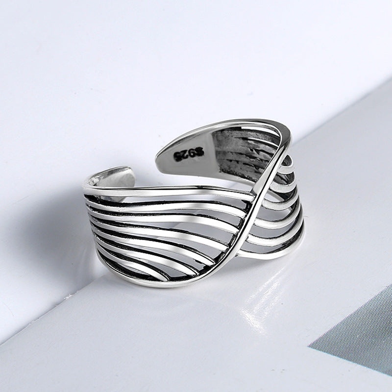 Women's Mobius Wave Ring S925 Sterling Silver Jewellery