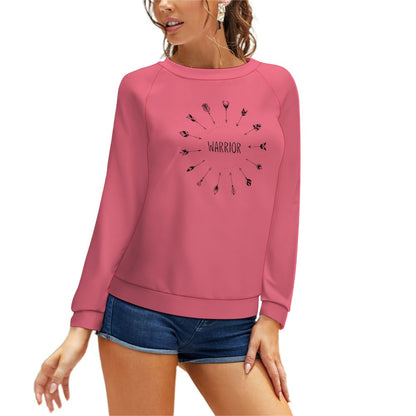 Women's Warrior Arrows Letter Print Sweatshirt Pullover