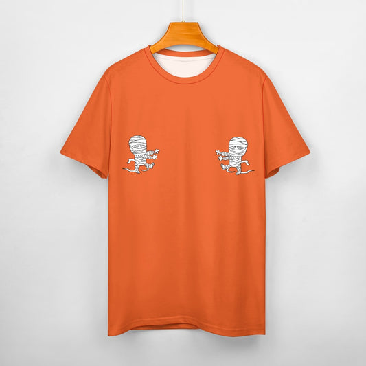 Women's Mummy Print Halloween Cotton Short Sleeve T-Shirt