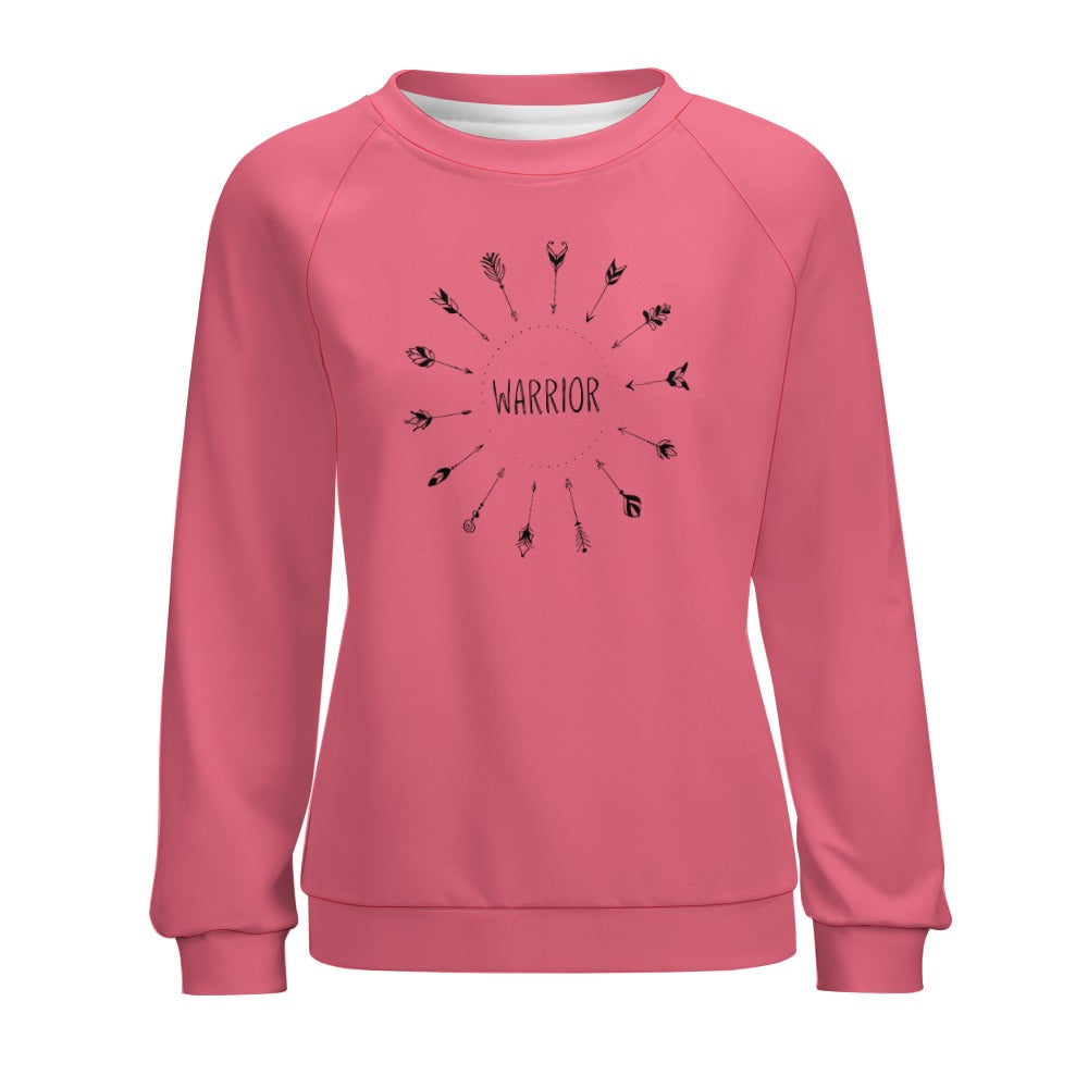 Women's Warrior Arrows Letter Print Sweatshirt Pullover