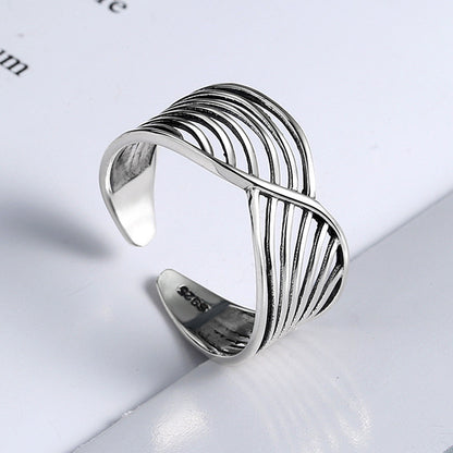 Women's Mobius Wave Ring S925 Sterling Silver Jewellery