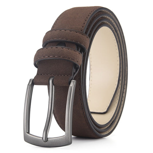 Men's Suede Leather Buckle Belt