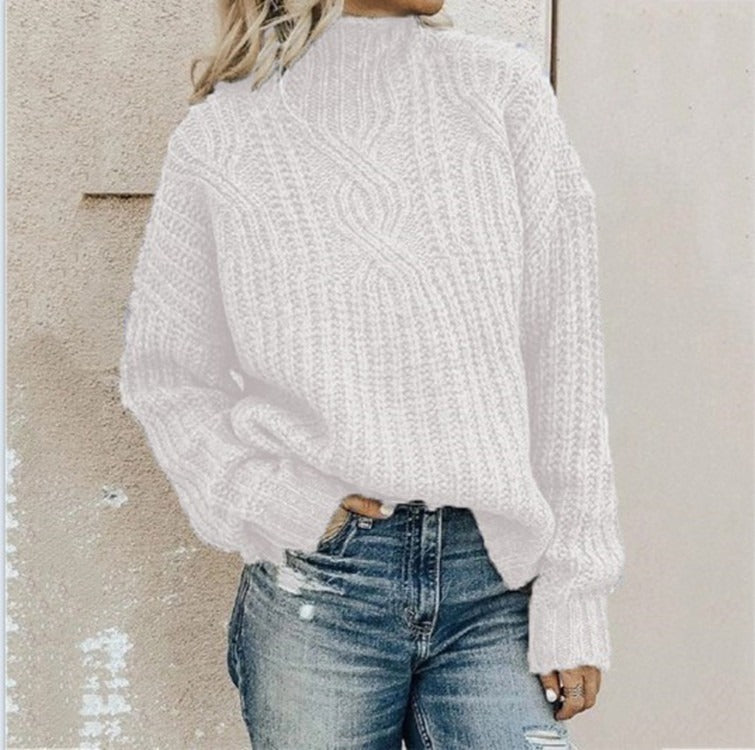 Women's Mohair Knitted High Neck Jumper