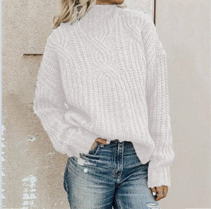 Women's Mohair Knitted High Neck Jumper