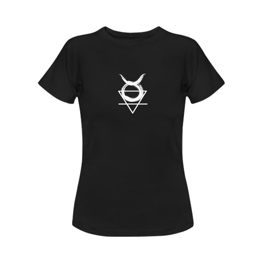 TABOO TIDE Women's Taurus Zodiac Star Sign with Earth Element Symbol Cotton T-shirt