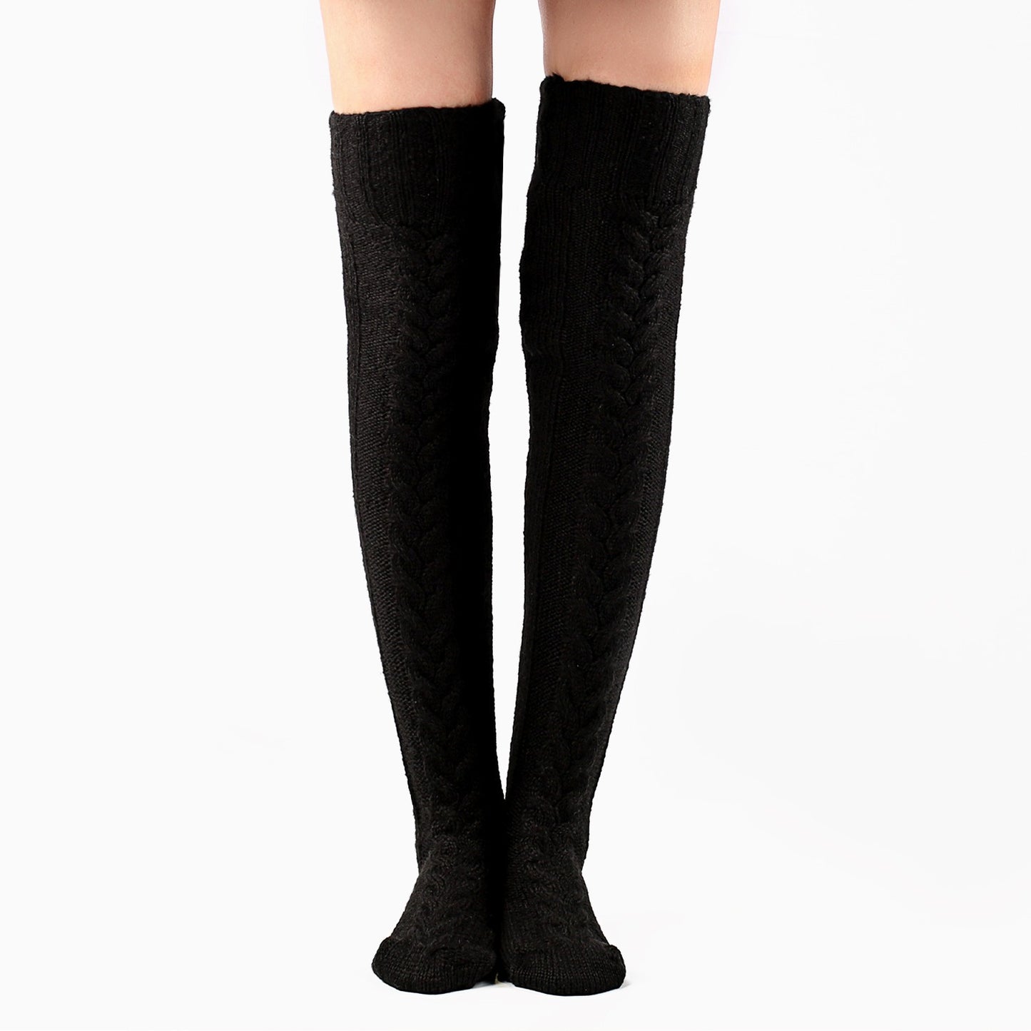 Women's Knitted Knee Length Socks Soft Thick Stockings