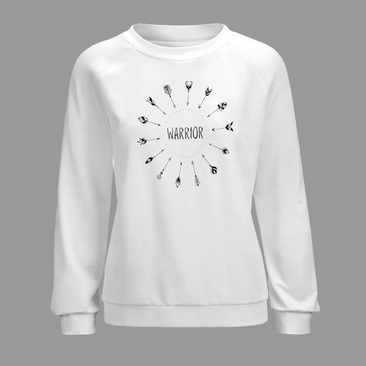 Women's Warrior Arrows Letter Graphic Print Sweatshirt