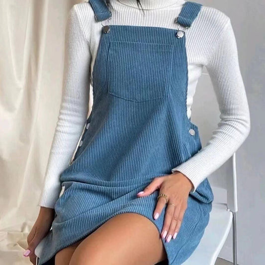 Women's Corduroy Pinafore Dress