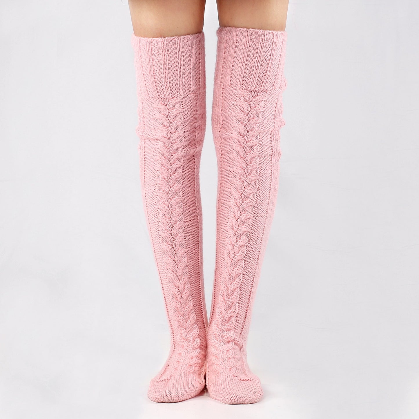 Women's Knitted Knee Length Socks Soft Thick Stockings