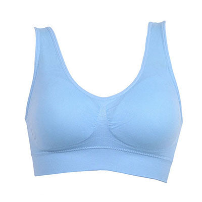 Women's Sport Fitness Yoga Running Padded Wireless Crop Tops Bra