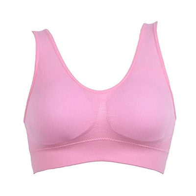 Women's Sport Fitness Yoga Running Padded Wireless Crop Tops Bra