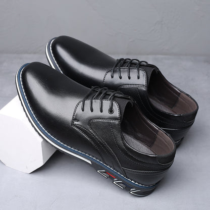 Men's Faux Leather Formal Shoes Lace Up Detailed Sole Design