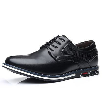 Men's Faux Leather Formal Shoes Lace Up Detailed Sole Design