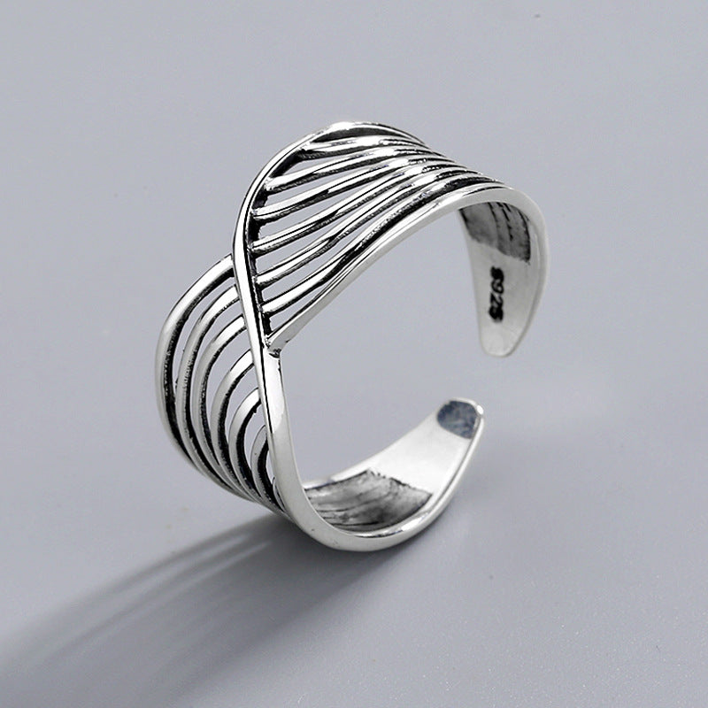 Women's Mobius Wave Ring S925 Sterling Silver Jewellery