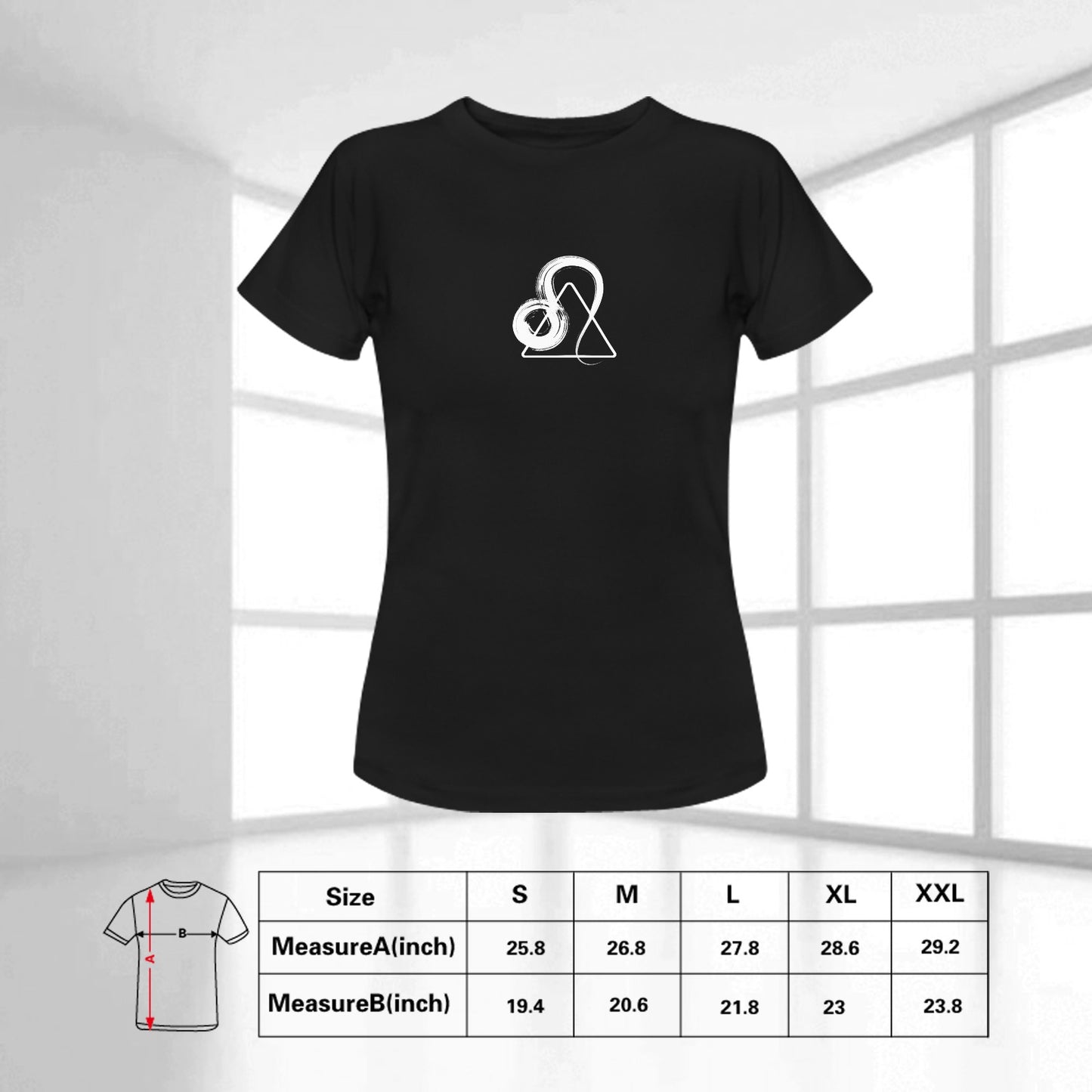 TABOO TIDE Women's Leo Zodiac Star Sign with Fire Element Symbol Cotton T-shirt