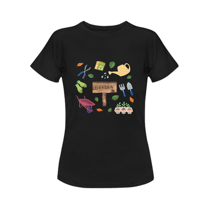 Women's Garden Graphic Print Short Sleeve Round Neck T-shirt