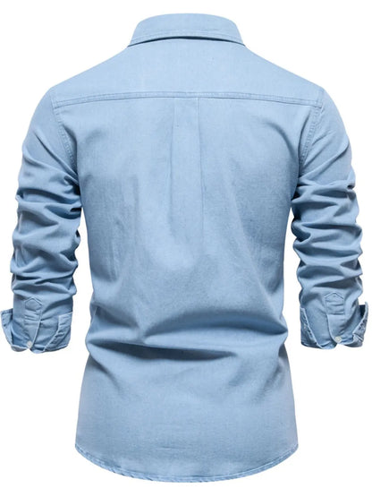 Men's Slim Fit Denim Shirt
