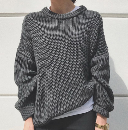 Women's Knitted Oversized Jumper Drop Shoulder Warm Sweater