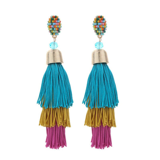 Bohemian Style Long Tassel Earrings