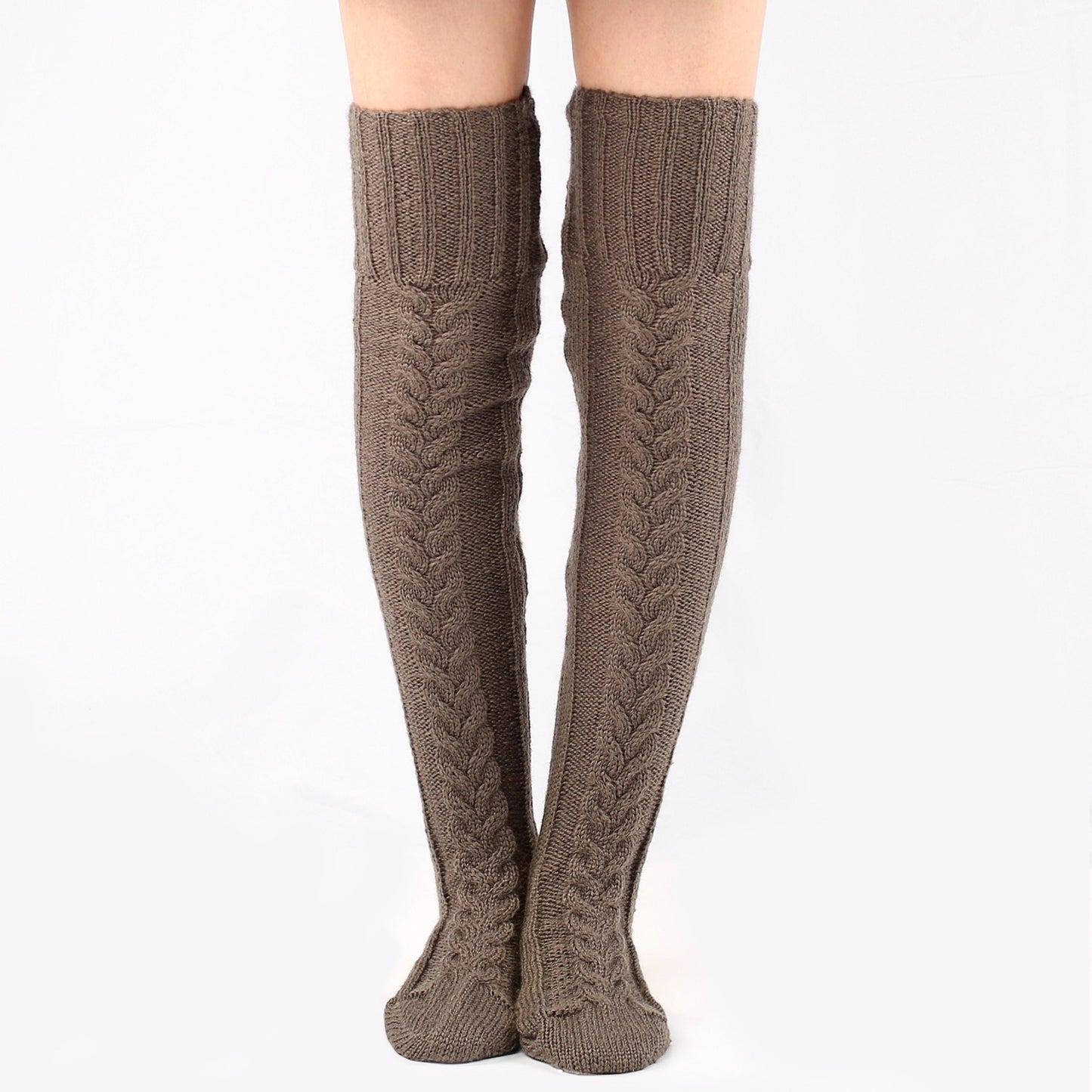 Women's Knitted Knee Length Socks Soft Thick Stockings