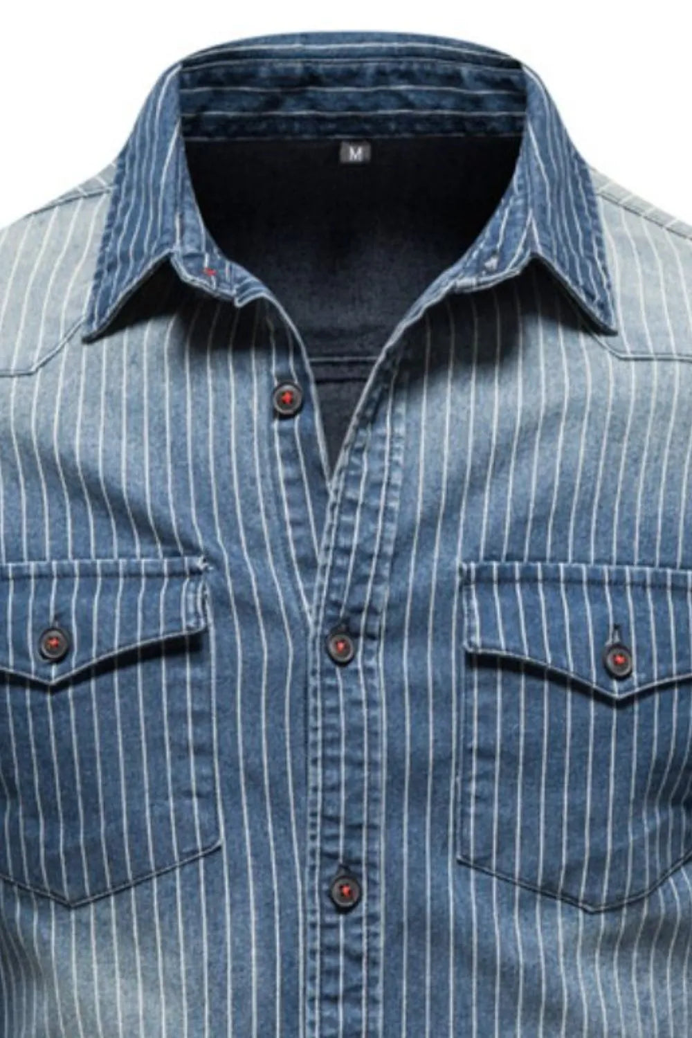 Men's Pinstripe Denim Shirt