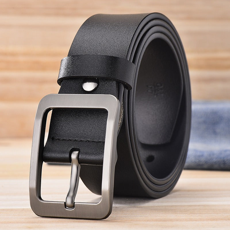 Men's Leather Belt Pin Buckle Simple Basic Casual Fashion Accessories