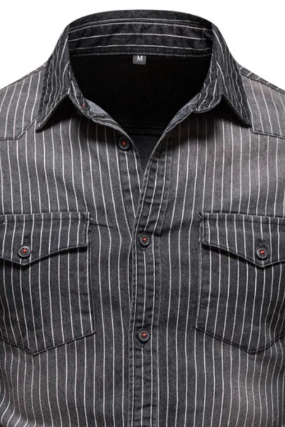 Men's Pinstripe Denim Shirt