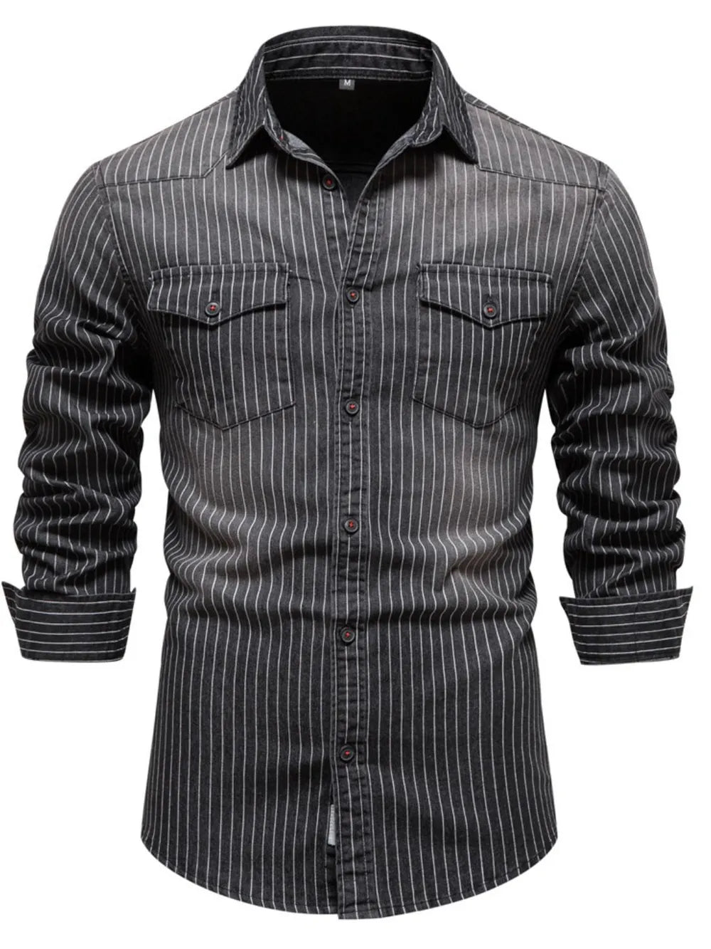 Men's Pinstripe Denim Shirt
