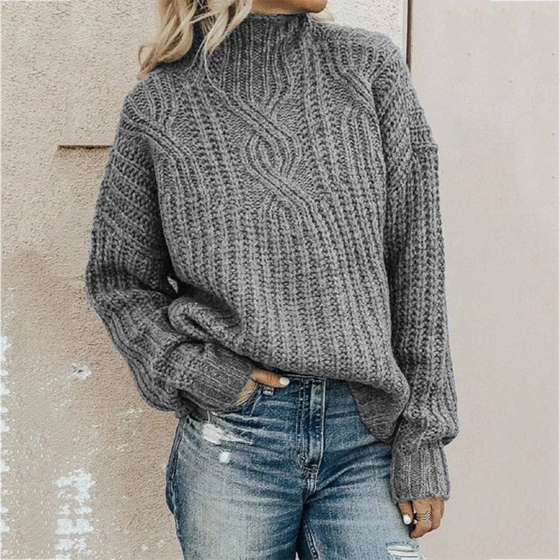 Women's Mohair Knitted High Neck Jumper