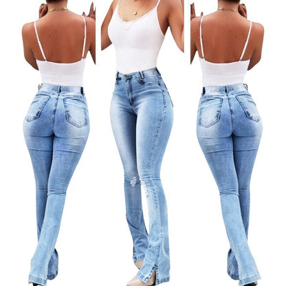 Women's Stretch Flare High Waist Denim Jeans