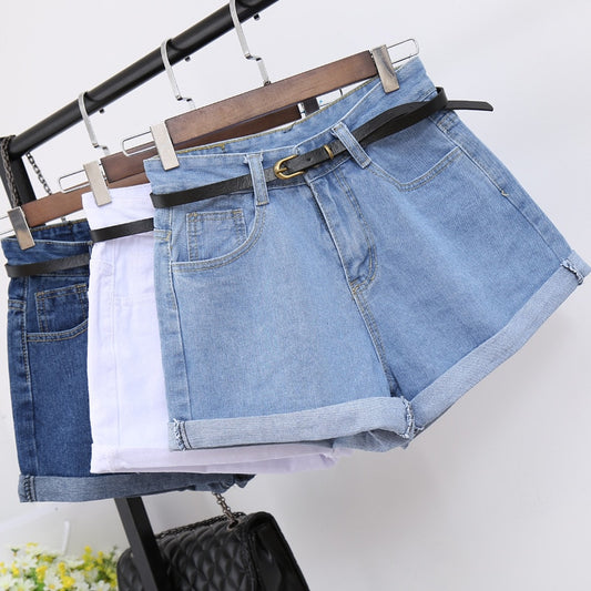 Women's High Waist Denim Jeans Shorts Hotpants Pockets Casual Fashion