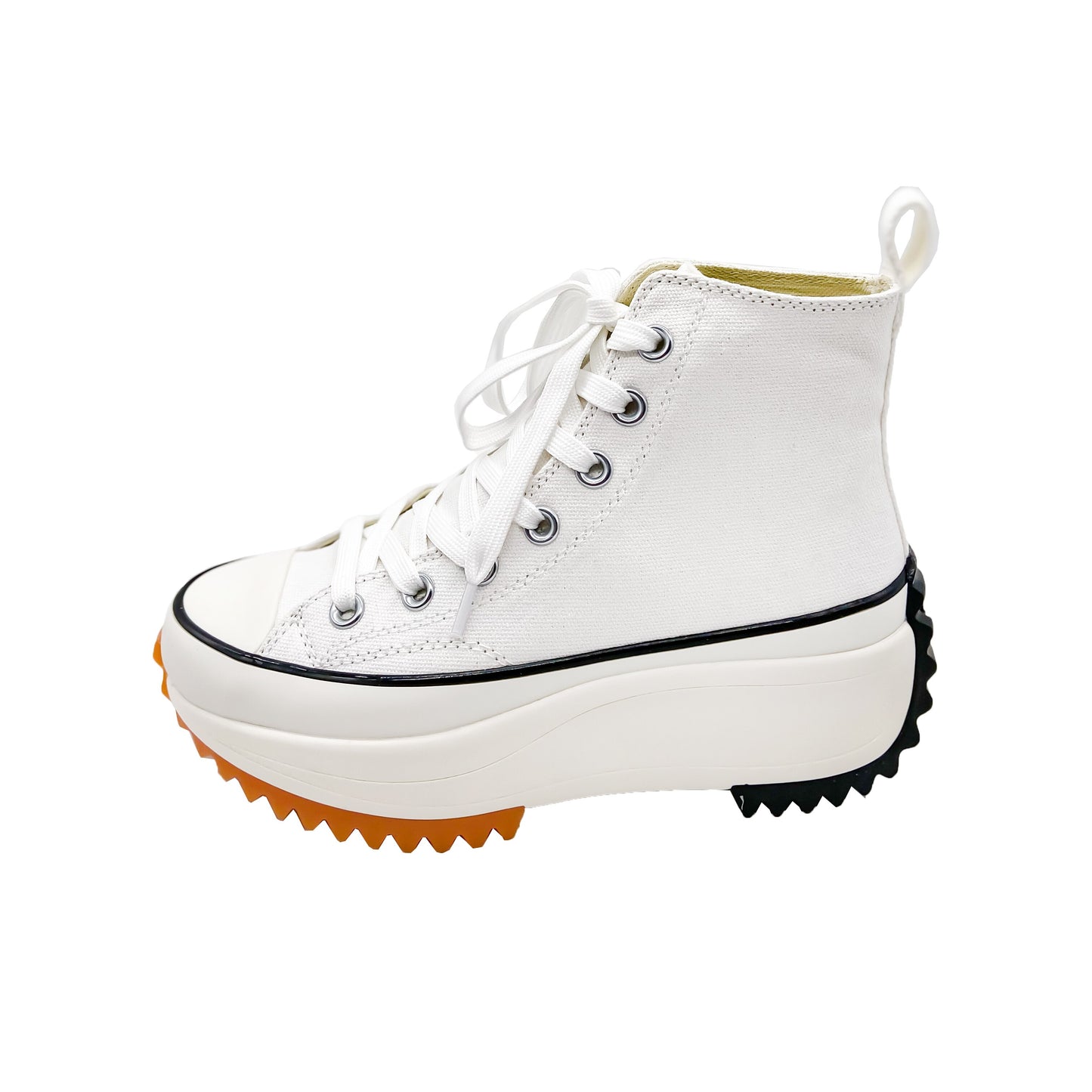 Women's Canvas Flat Platform Trainers High Top Sneaker Lace-up Boots Footwear Fashion