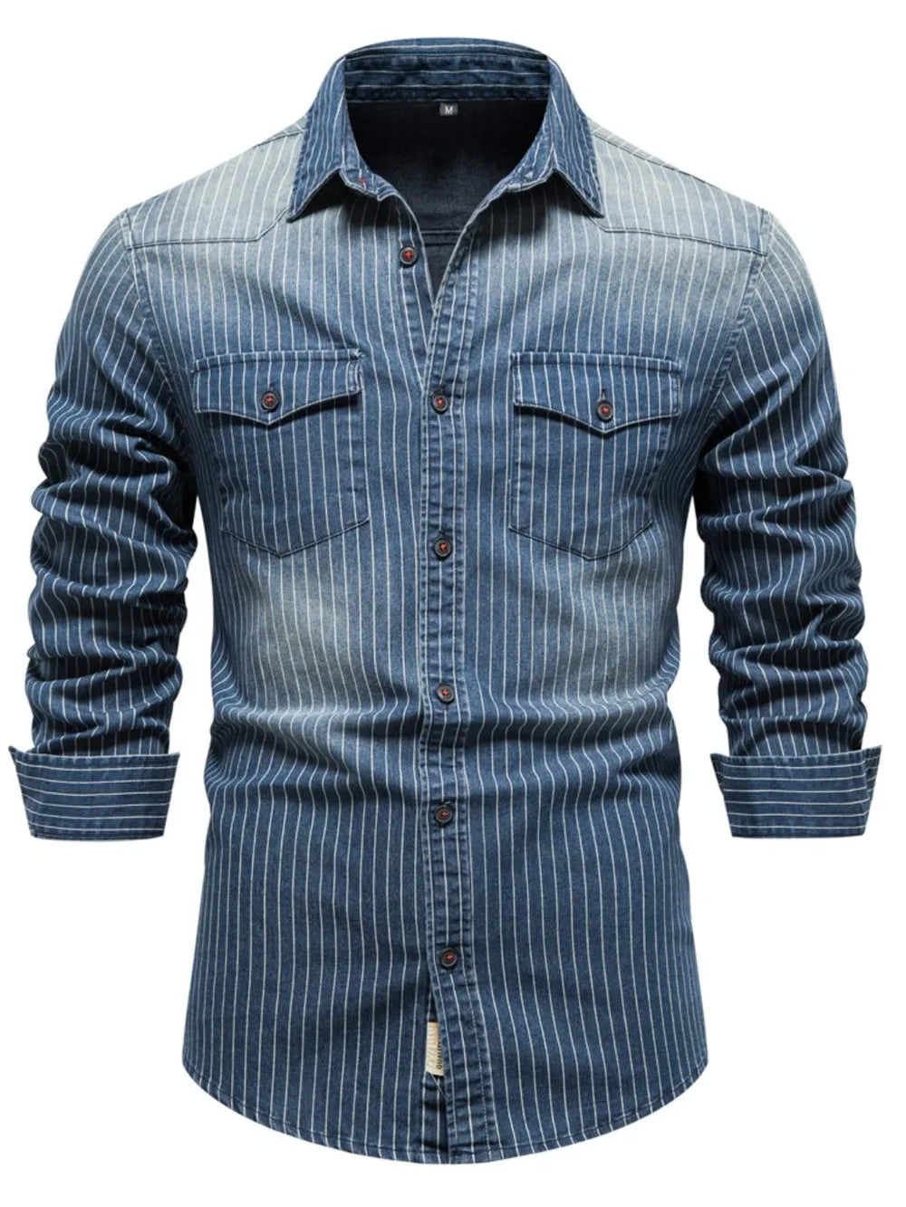 Men's Pinstripe Denim Shirt